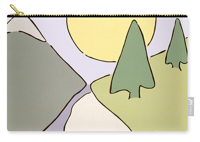 Nature Zip Pouch featuring the painting Natural Balance #2 by John Bowers