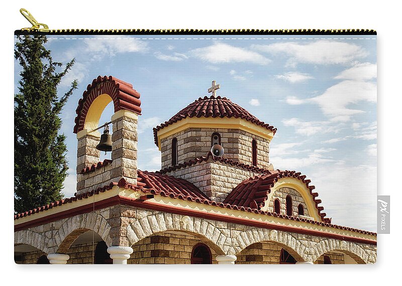 Shirley Mitchell Zip Pouch featuring the photograph Near Nea Kios Greece #1 by Shirley Mitchell