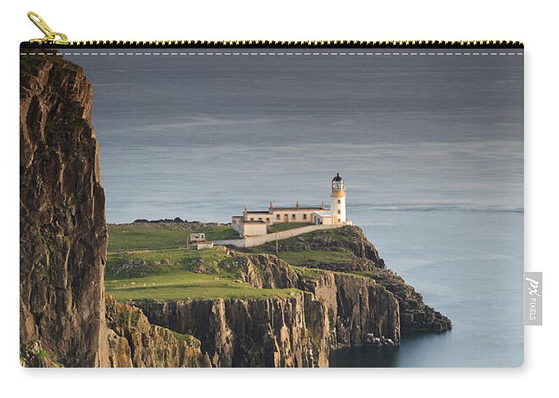 Neist Point Zip Pouch featuring the photograph Neist Point at Sunset #1 by Maria Gaellman
