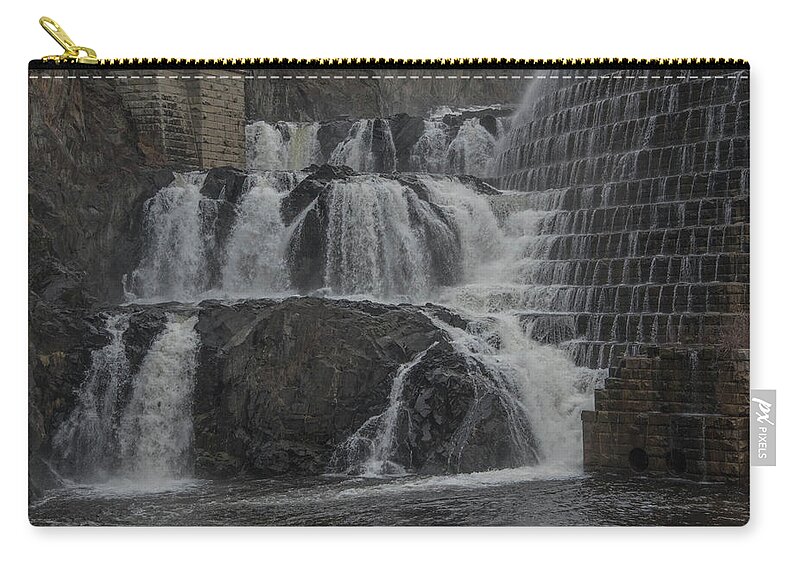  Zip Pouch featuring the photograph New Croton Dam #1 by Alan Goldberg