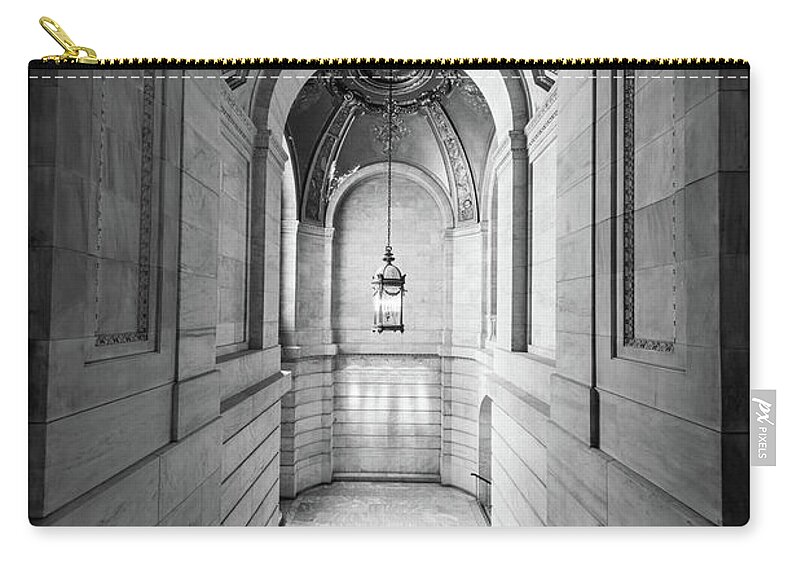America Zip Pouch featuring the photograph New York Public Library #2 by Inge Johnsson