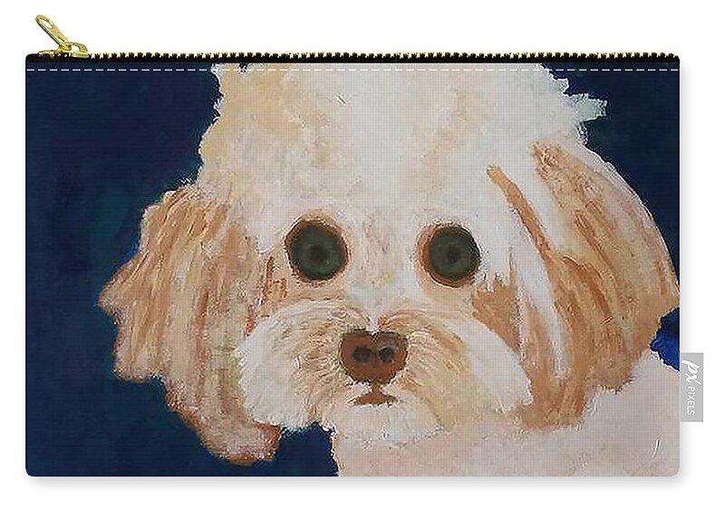 Pets Zip Pouch featuring the painting Nina by Gabby Tary