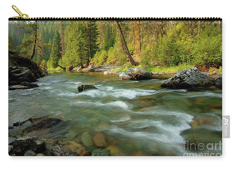Idaho Zip Pouch featuring the photograph North Fork of the St. Joe #1 by Idaho Scenic Images Linda Lantzy
