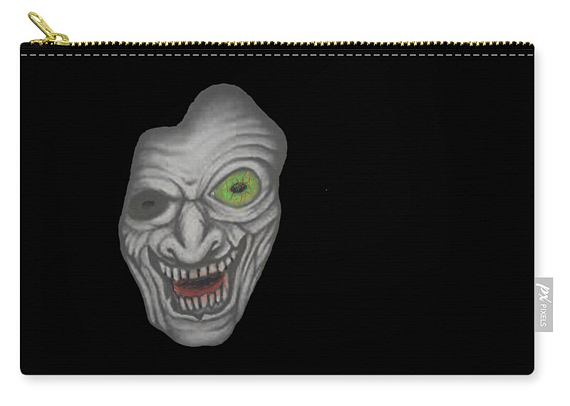 Eyes Zip Pouch featuring the painting One Eye T-shirt by Herb Strobino