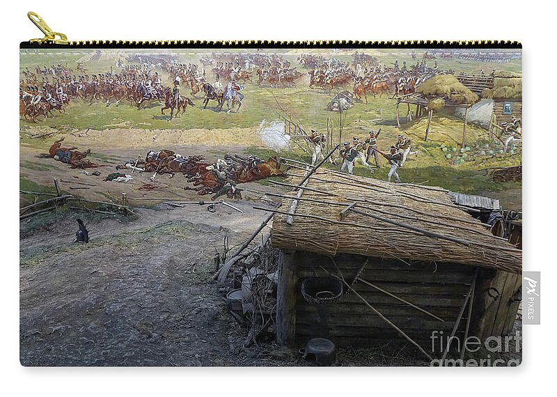 Details Carry-all Pouch featuring the photograph painting of Battle of Borodino by Vladi Alon