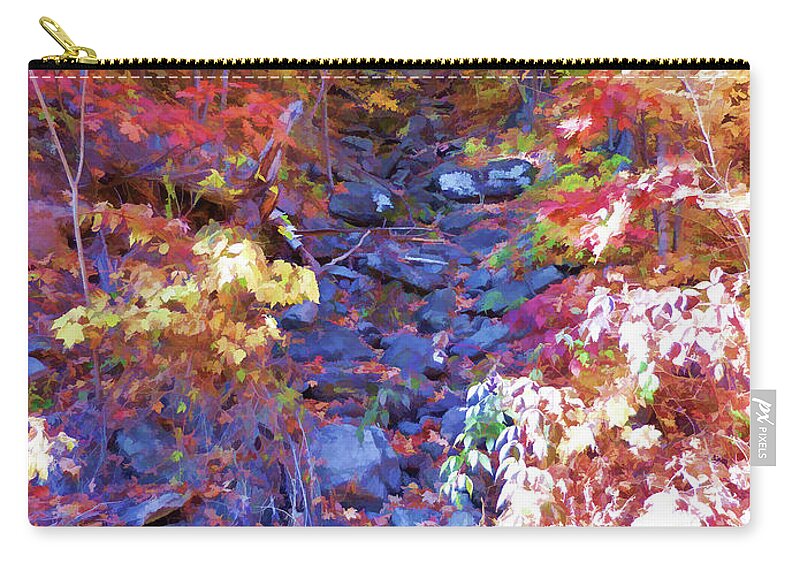 Path Zip Pouch featuring the painting Path #2 by Jeelan Clark