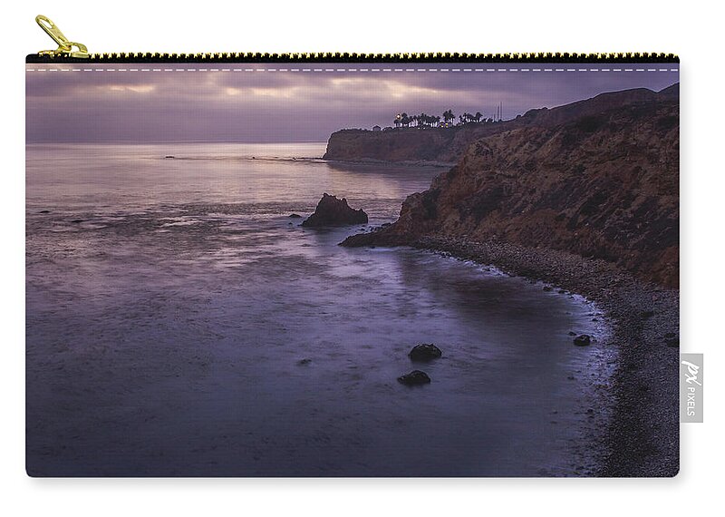Beach Zip Pouch featuring the photograph Pelican Cove and Point Vicente after Sunset #1 by Andy Konieczny
