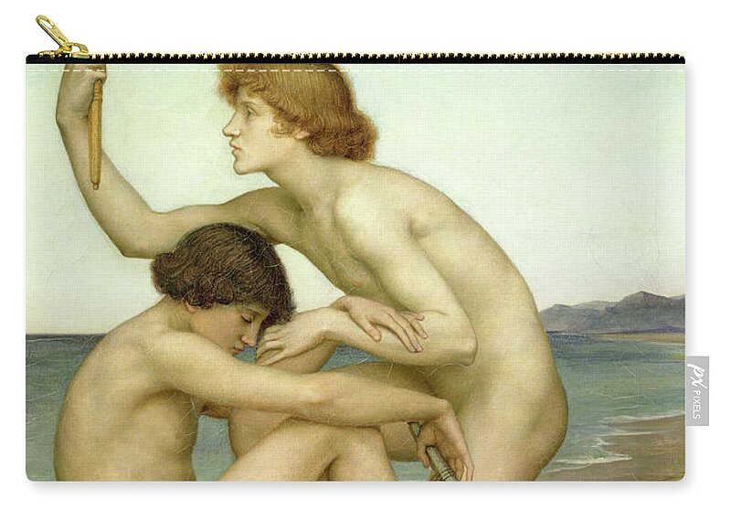Phosphorus Zip Pouch featuring the painting Phosphorus and Hesperus #3 by Evelyn De Morgan