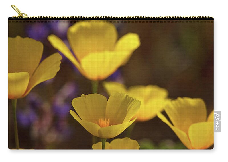 Poppies Zip Pouch featuring the photograph Poppies and Lupines #2 by Saija Lehtonen