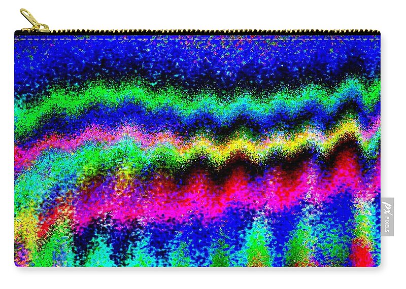 Abstract Zip Pouch featuring the digital art Rainbow Forest #1 by Will Borden