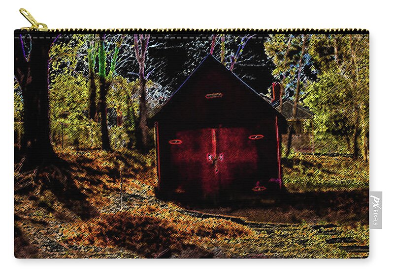 Red Carry-all Pouch featuring the photograph Red Shed by Randy Sylvia