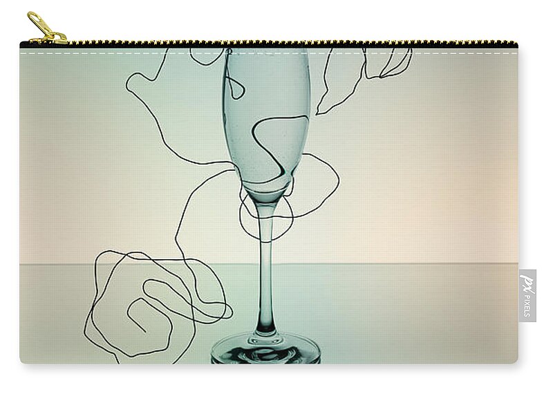 Glass Zip Pouch featuring the photograph Reflection #1 by Nailia Schwarz