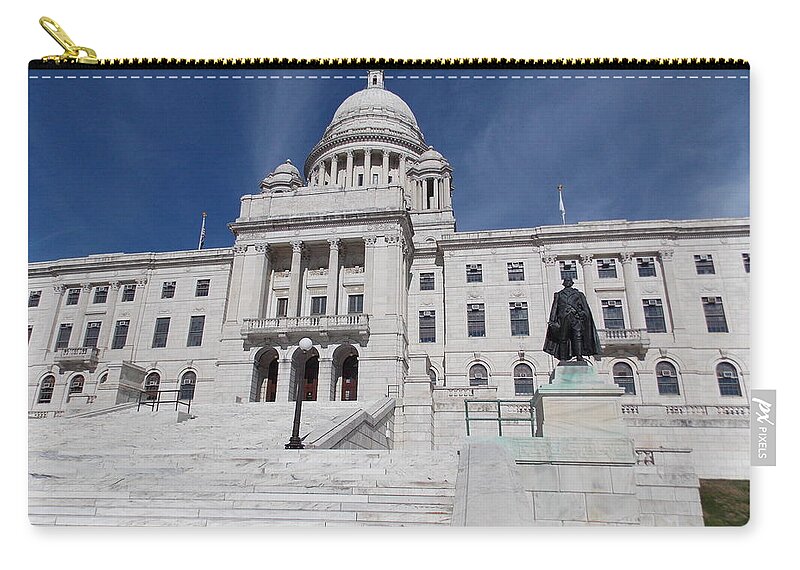 Providence Zip Pouch featuring the photograph Rhode Islands State House #1 by Catherine Gagne