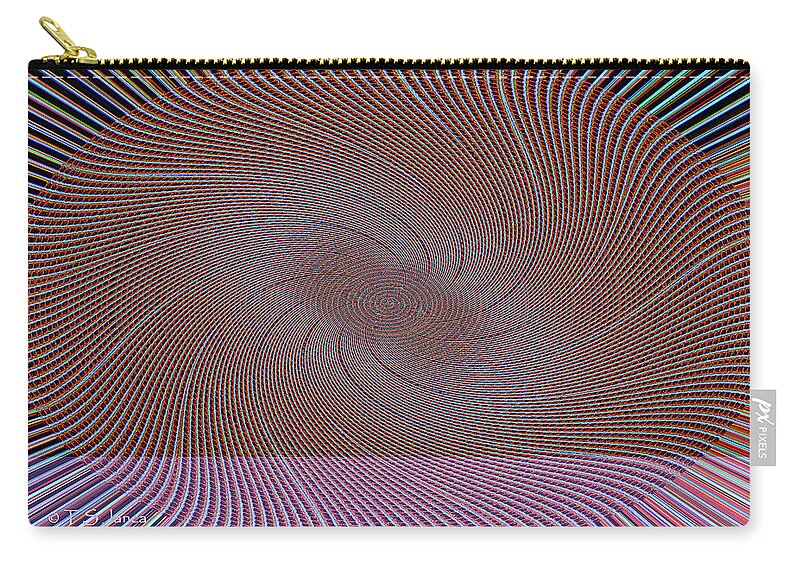 Roosevelt Lake Abstract Zip Pouch featuring the digital art Roosevelt Lake Abstract #1 by Tom Janca