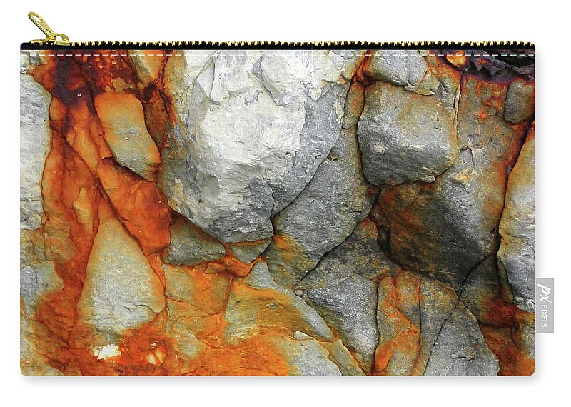 Natural Abstract Zip Pouch featuring the photograph Rustic #2 by Rein Nomm