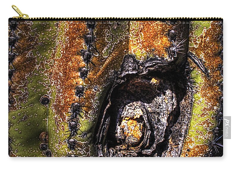 Arizona Zip Pouch featuring the photograph Saguaro Detail No. 10 by Roger Passman