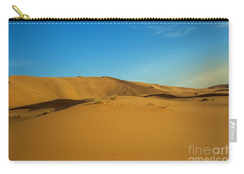 Algeria Zip Pouch featuring the photograph Sahara Morocco by Patricia Hofmeester