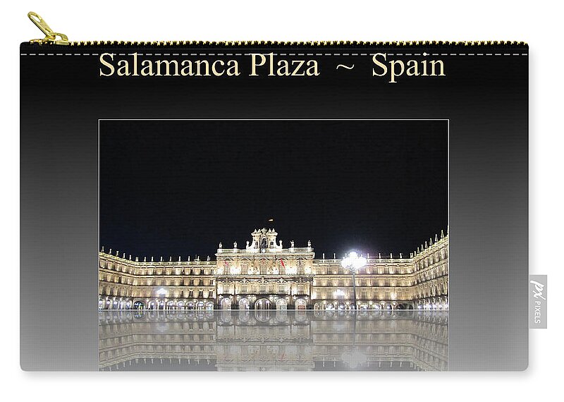 Salamanca Zip Pouch featuring the photograph Salamanca Plaza Spain #1 by John Shiron