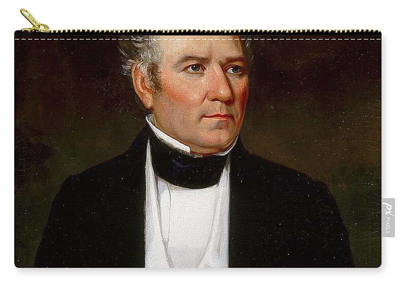 Thomas Flintoff Zip Pouch featuring the painting Sam Houston #2 by Thomas Flintoff