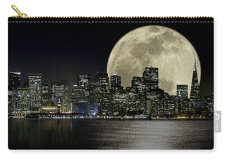 San Francisco Zip Pouch featuring the photograph San Francisco Skyline #2 by Don Hoekwater Photography