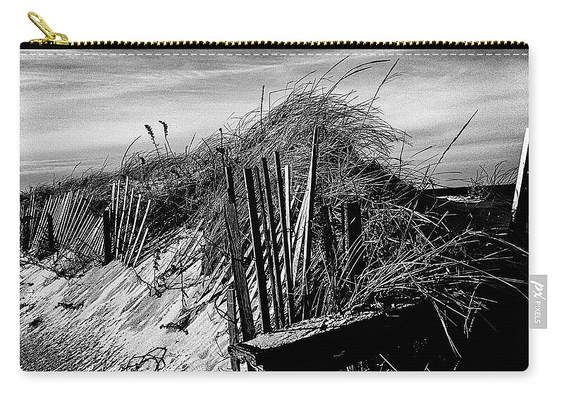 Sandy Neck Zip Pouch featuring the photograph Sandy Neck Winter Light #1 by Frank Winters