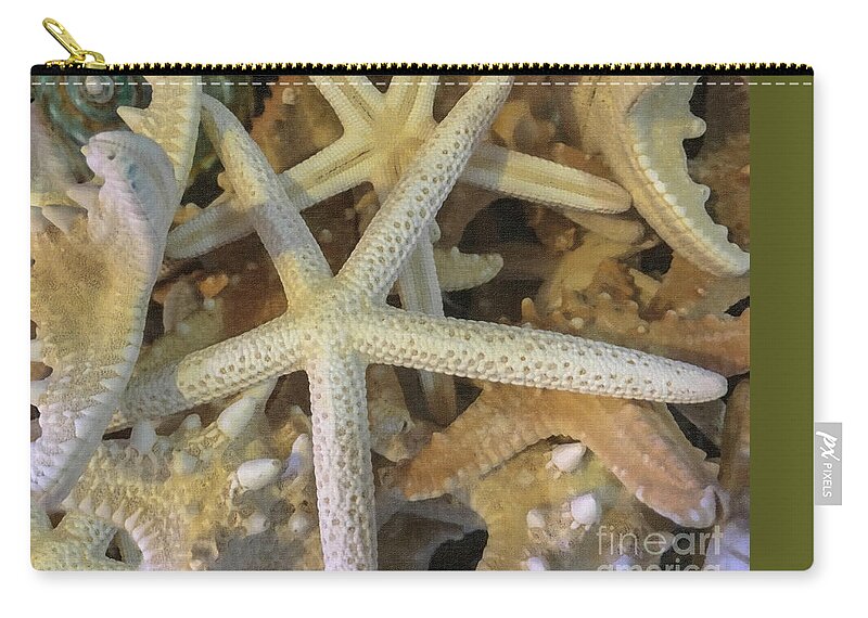Starfish Zip Pouch featuring the photograph Starfish Treasure by Dale Powell