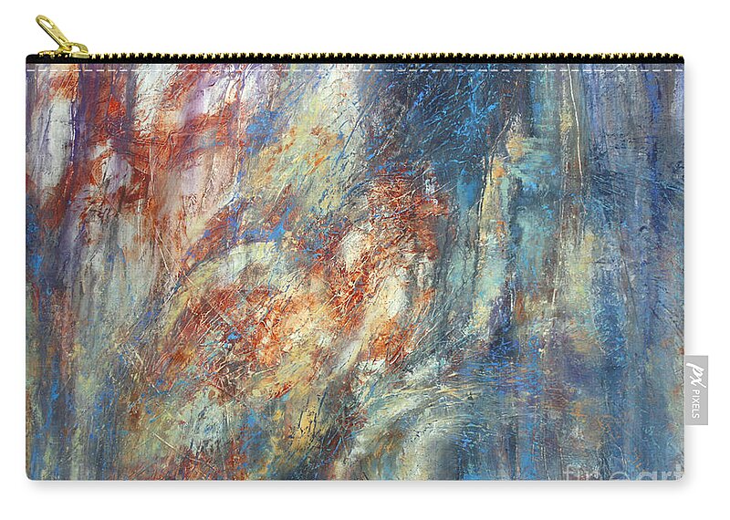 Abstract Zip Pouch featuring the painting Searching #1 by Valerie Travers