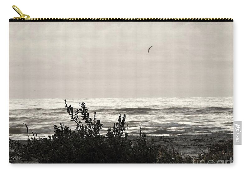 Sea Zip Pouch featuring the photograph Seaside #1 by Jan Gelders