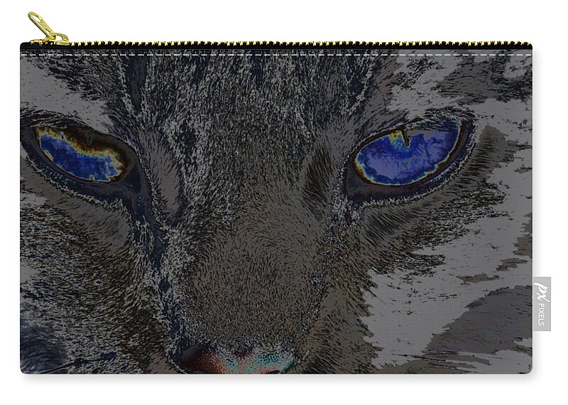 Eyes Zip Pouch featuring the digital art See you 2 by Vesna Martinjak