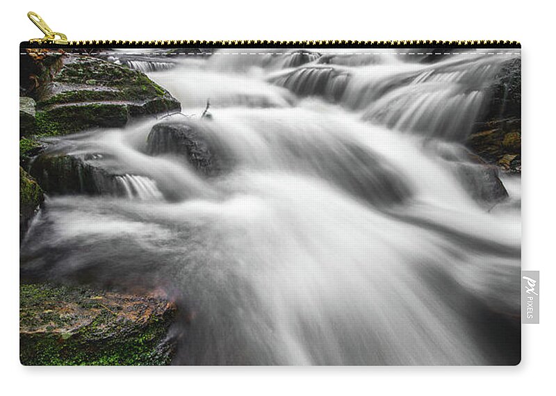 New Hampshire Zip Pouch featuring the photograph Senter Falls #1 by Robert Clifford