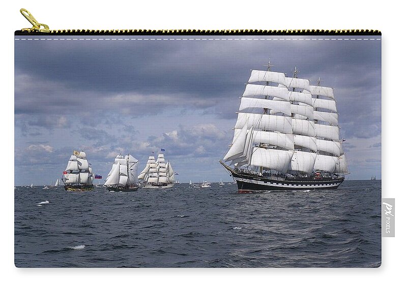 Ship Zip Pouch featuring the photograph Ship #1 by Jackie Russo