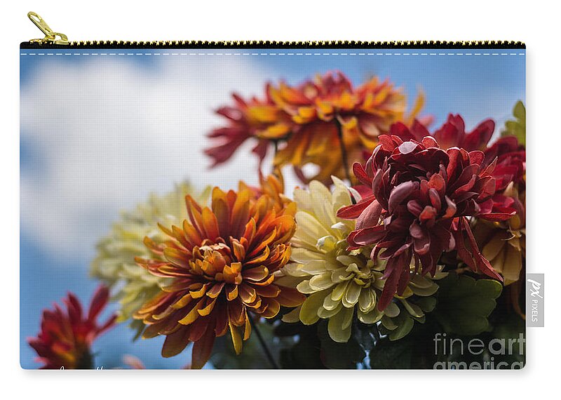 Flowers Zip Pouch featuring the photograph Sky Flowers #1 by Metaphor Photo