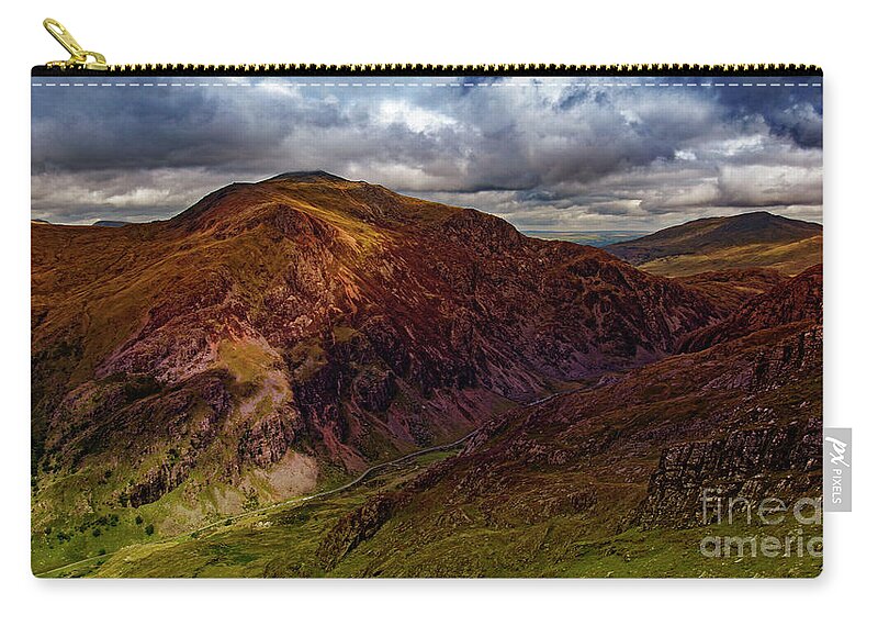 Landscape Zip Pouch featuring the photograph Snowdonia #2 by Roger Lighterness