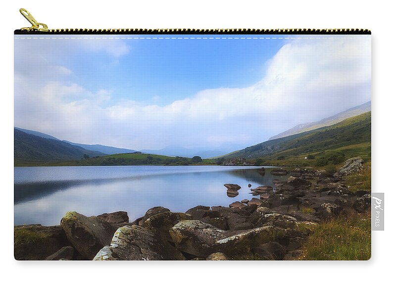 Llynnau Mymbyr Zip Pouch featuring the photograph Snowdonia - Wales #1 by Joana Kruse