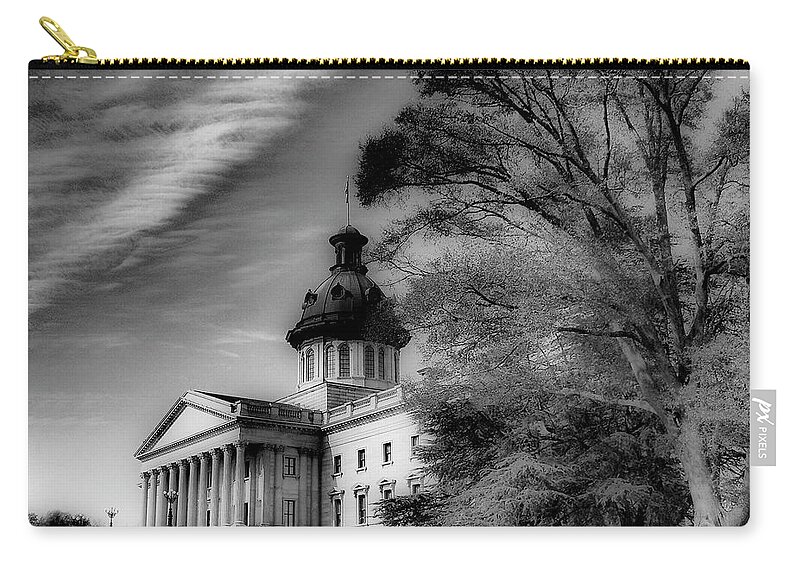 Scenic Tours Zip Pouch featuring the photograph South Carolina State House #1 by Skip Willits