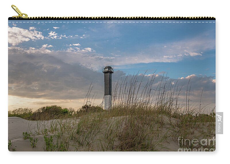 Sullivan's Island Lighthouse Zip Pouch featuring the photograph Southern Roads #1 by Dale Powell