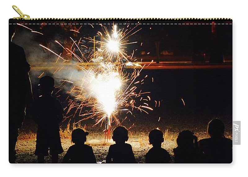 Sparks Zip Pouch featuring the photograph Sparks #1 by Photos By Zulma
