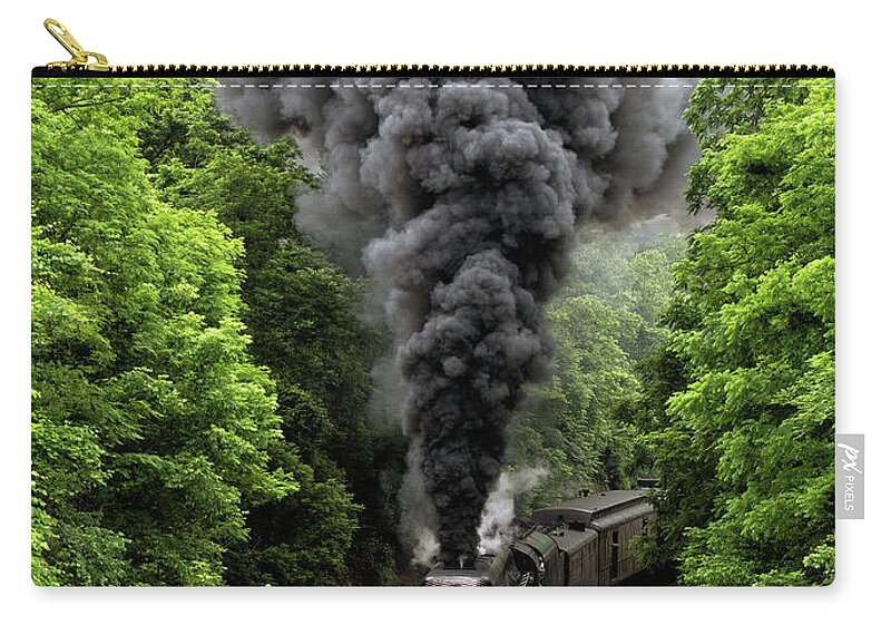 Steam Engine Zip Pouch featuring the photograph Steaming by Art Cole