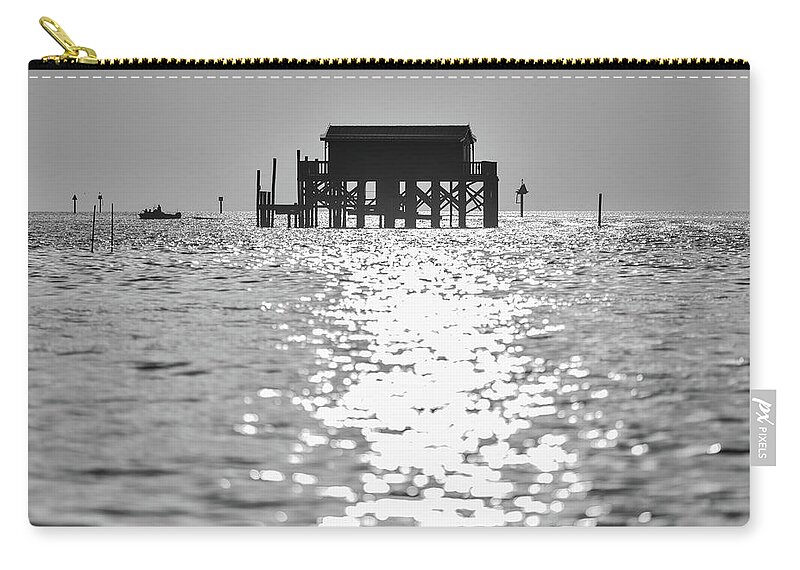 Florida Zip Pouch featuring the photograph Stilt House Glow #1 by Stefan Mazzola