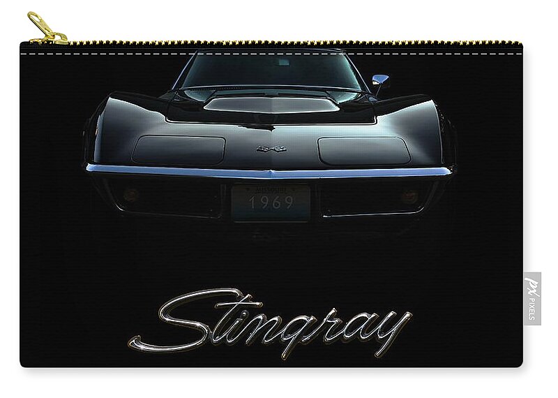 Corvette Zip Pouch featuring the photograph Stingray #2 by Dennis Hedberg