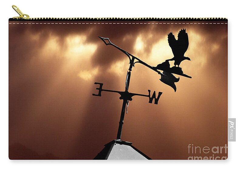 Weathervane Zip Pouch featuring the photograph Storms Are Brewing #1 by Jarrod Erbe