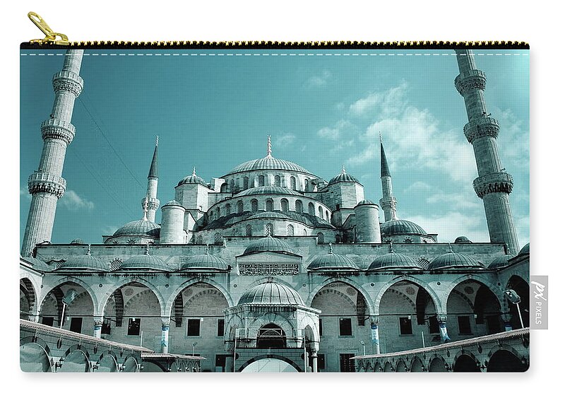 Sultan Ahmed Mosque Zip Pouch featuring the photograph Sultan Ahmed Mosque #1 by Jackie Russo