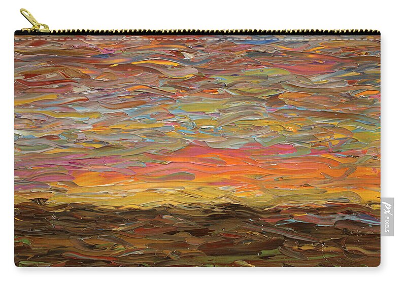 Sunset Zip Pouch featuring the painting Sunset #1 by James W Johnson