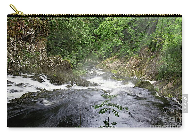 Water Zip Pouch featuring the photograph Swallow falls #1 by Roger Lighterness