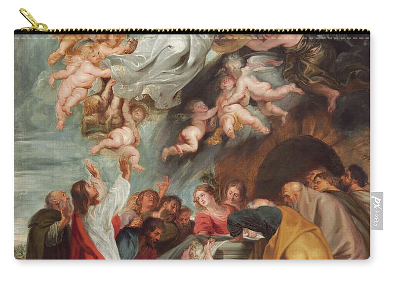 Peter Paul Rubens Zip Pouch featuring the painting The Assumption Of The Virgin #1 by Peter Paul Rubens