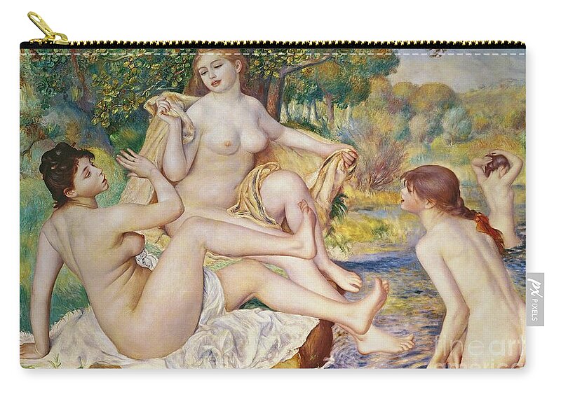 The Zip Pouch featuring the painting The Bathers by Pierre Auguste Renoir
