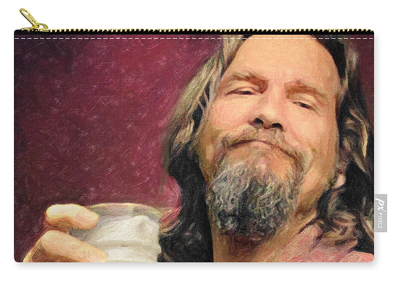 The Dude Carry-all Pouch featuring the painting The Dude by Zapista OU