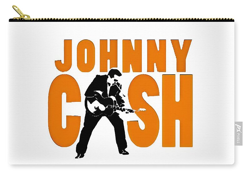 Music Zip Pouch featuring the painting The Fabulous Johnny Cash #1 by AM FineArtPrints