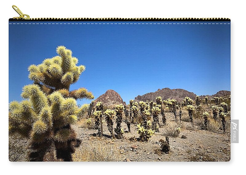 Cactus Zip Pouch featuring the photograph The Gathering by Brad Hodges