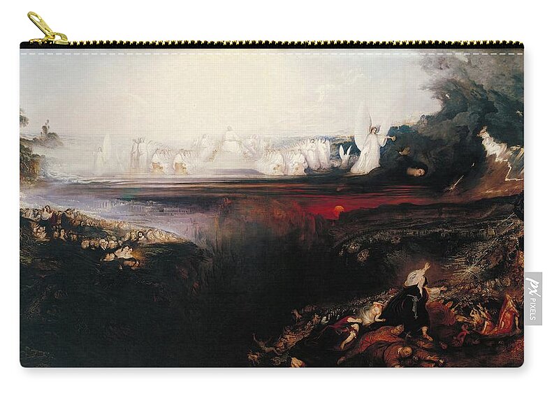 John Martin Zip Pouch featuring the painting The Last Judgement #12 by John Martin